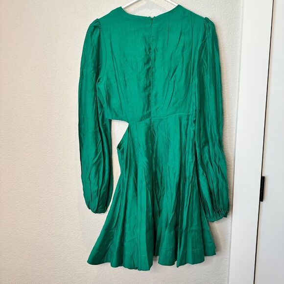 Petal + Pup Vibrant Green Cut Out Tencel Mini Dress - Size M - EUC - Picture 6 of 7